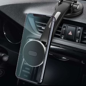 4kom.pl Uchwyt samochodowy magnetyczny Car Holder do telefonu 4.5 - 7 na deskę/ szybę do auta Czarny 12