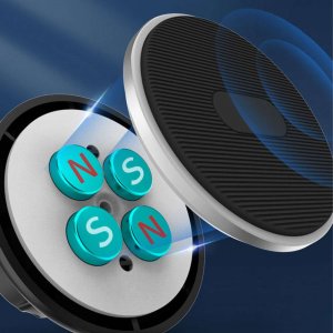 4kom.pl Uchwyt samochodowy magnetyczny Car Holder do telefonu 4.5 - 7 na deskę/ szybę do auta Czarny 15