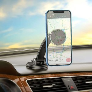 4kom.pl Uchwyt samochodowy magnetyczny Car Holder do telefonu 4.5 - 7 na deskę/ szybę do auta Czarny 9