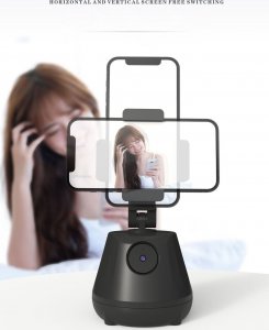 UCHWYT NA TELEFON Z AUTOMATYCZNYM ŚLEDZENIEM 360 FACE TRACKING P1 CZARNY 13