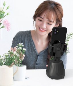 UCHWYT NA TELEFON Z AUTOMATYCZNYM ŚLEDZENIEM 360 FACE TRACKING P1 CZARNY 8