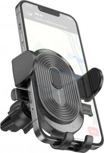 4kom.pl Uchwyt samochodowy zaciskowy Holder do auta Experience do telefonu 4.7-7" na kratkę nawiewu Czarny 8