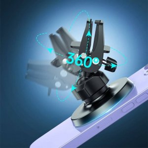 Crong Uchwyt samochodowy magnetyczny MagSafe Crong Carclip Magnetic (czarny) 4