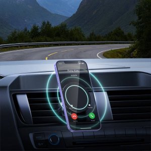 Crong Uchwyt samochodowy magnetyczny MagSafe Crong Carclip Magnetic (czarny) 6