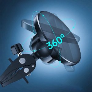 Crong Uchwyt samochodowy magnetyczny MagSafe Crong Carclip Magnetic (czarny) 9