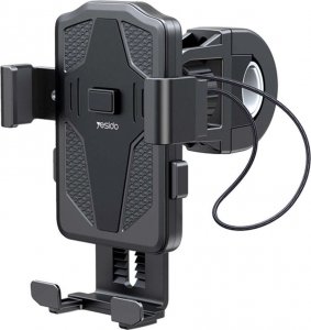 Alogy Uchwyt rowerowy zaciskowy na telefon kierownicę roweru na rower motocykl Yesido Bike Holder Czarny 12