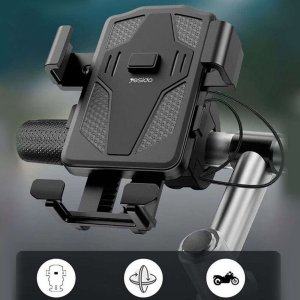 Alogy Uchwyt rowerowy zaciskowy na telefon kierownicę roweru na rower motocykl Yesido Bike Holder Czarny 5