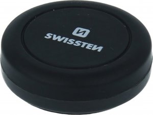 Swissten Uchwyt magnetyczny do telefonu lub GPS SWISSTEN do samochodu, S-Grip Dashboard M10, czarny, metal, z klejem, czarna, telefon 1