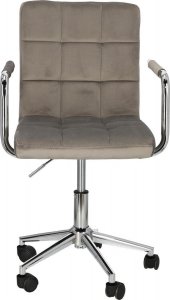 Krzesło biurowe Intesi Fotel biurowy Cosmo Arm szary velvet 8
