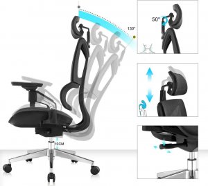 Krzesło biurowe Spacetronik Fotel biurowy obrotowy z podłokietnikiem 4D BARD 12