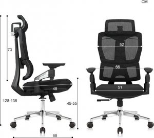 Krzesło biurowe Spacetronik Fotel biurowy obrotowy z podłokietnikiem 4D BARD 15