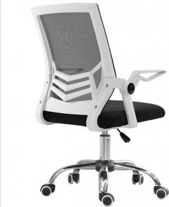 Krzesło biurowe Hedo Ergonomiczny obrotowy fotel biurowy, krzesło z siatki- biało/czarny 5