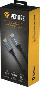 Kabel USB Yenkee USB-C - USB-C 1.5 m Szary (35054885) 4