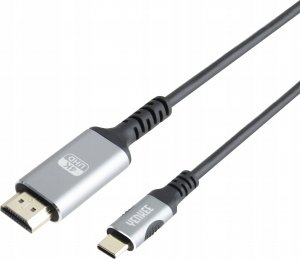 Kabel USB Yenkee USB-C - HDMI 1.5 m Czarno-srebrny (35055381) 4
