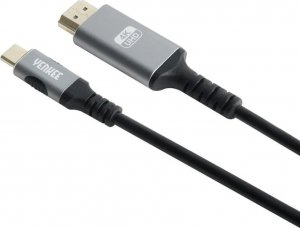 Kabel USB Yenkee USB-C - HDMI 1.5 m Czarno-srebrny (35055381) 6