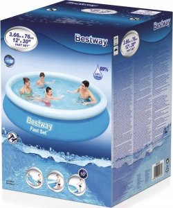BASEN ROZPOROWY 366x76 BESTWAY 57273 FAST SET POOL 4