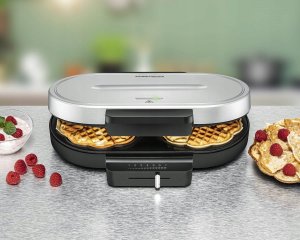 Gofrownica Rommelsbacher Rommelsbacher waffle machine WA 1250, waffle maker (black/silver) 2