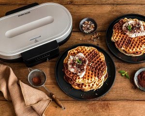 Gofrownica Rommelsbacher Rommelsbacher waffle machine WA 1250, waffle maker (black/silver) 5