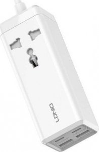 Listwa zasilająca LDNIO Listwa zasilająca z 1 gniazdem AC, 2x USB, 2x USB-C LDNIO SC1418, EU/US, 2500W (biała) 1