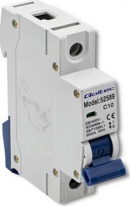 Qoltec Wyłącznik naprądowy C10 | bezpiecznik | AC | 10A | 1P 7