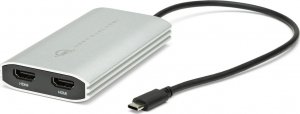 Adapter AV OWC OWC Adapter Thunderbolt 3 > Dual HDMI 4K (silver/black, 26cm, with DisplayLink) 1