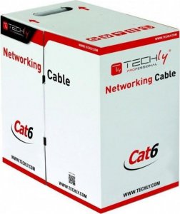 Techly Kabel instalacyjny Techly skrętka Cat.6 UTP drut LSZH 100% miedź 305m, szary 1