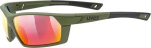 Uvex Okulary Uvex Sportstyle 225 (Oliwkowo Zielony Mat Mirror Czerwony) 1