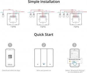 Sonoff Sonoff M5 Wyłącznik Ścienny Smart WiFi 2-Kanałowy 4
