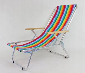 E-sezon Leżak plażowy składany, aluminiowy, lekki, 120 KG 3