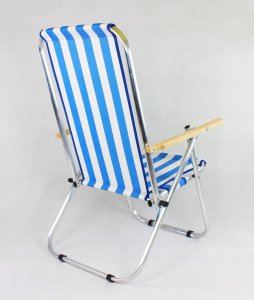 E-sezon Leżak plażowy z siatki, krzesło składane 150 KG TT 14