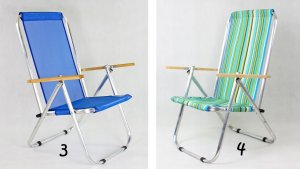 E-sezon Leżak plażowy z siatki, krzesło składane 150 KG TT 16