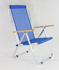 E-sezon Leżak plażowy z siatki, krzesło składane 150 KG TT 5