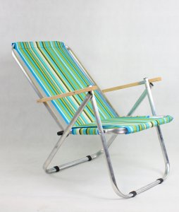 E-sezon Leżak plażowy z siatki, krzesło składane 150 KG TT 9