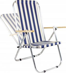 E-sezon Leżak plażowy, krzesło turystyczne, składane 150KG 1