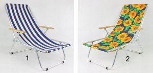 E-sezon Lekki leżak plażowy składany do torby, max 120 KG 7