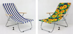 E-sezon Leżak plażowy składany do torby, 150 kg, Kwiaty 11