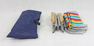 E-sezon Leżak plażowy składany do torby, 150 kg, Kwiaty 6