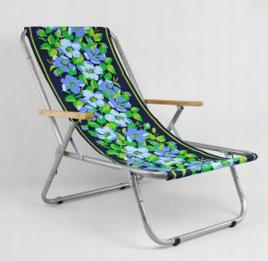 E-sezon Leżak plażowy składany do torby, 150 kg, Kwiaty 10