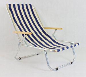 E-sezon Leżak plażowy składany, aluminiowy, MAX 150 kg 2