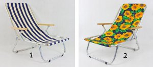 E-sezon Leżak plażowy składany, aluminiowy, MAX 150 kg 7