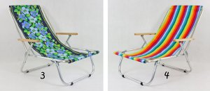 E-sezon Leżak plażowy składany, aluminiowy, MAX 150 kg 8