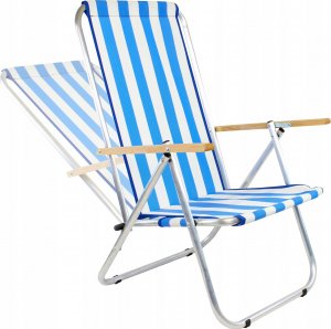 E-sezon Leżak plażowy z siatki, krzesło składane 125 KG BG 1