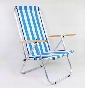 E-sezon Leżak plażowy z siatki, krzesło składane 125 KG BG 2