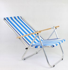 E-sezon Leżak plażowy z siatki, krzesło składane 125 KG BG 3