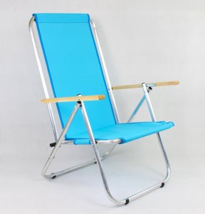 E-sezon Leżak plażowy z siatki, krzesło składane 125 KG TU 2