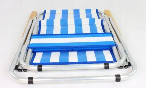 E-sezon Leżak plażowy z siatki, krzesło składane 125 KG TU 6