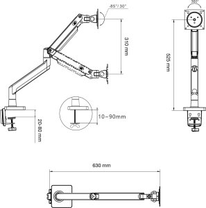 NB Uchwyt biurkowy na monitor 22" - 40" (G45) 10