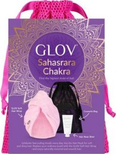 Glov Sahasrara Chakra zestaw Soft Hair Wrap turban do włosów + Hair Mask maska odżywcza do włosów 30ml + worek-kosmetyczka 1