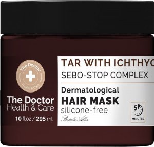 THE DOCTOR_Health &amp; Care maska do włosów przeciw przetłuszczaniu Dziegieć + Ichthyol + Sebo-Stop Complex 295ml 1