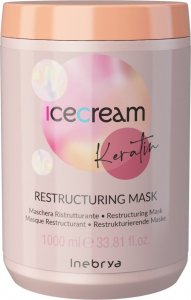 Inebrya Ice Cream Keratin keratynowa maska restrukturyzująca do włosów 1000ml 1